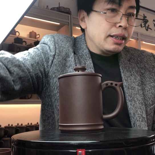 紫砂茶杯三才杯容量400