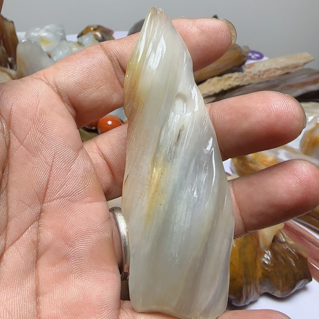 硅化玉未镶嵌手把