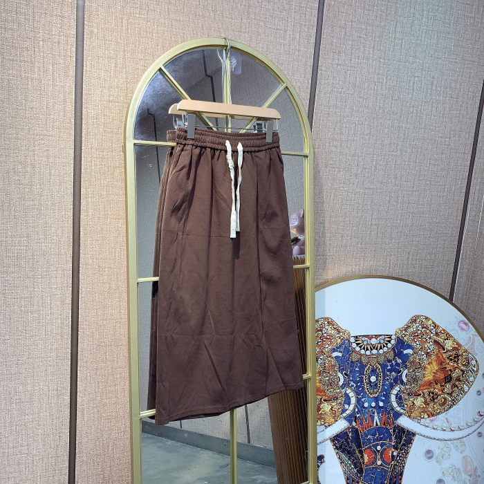 BS452孕妇棕色半身裙90-120