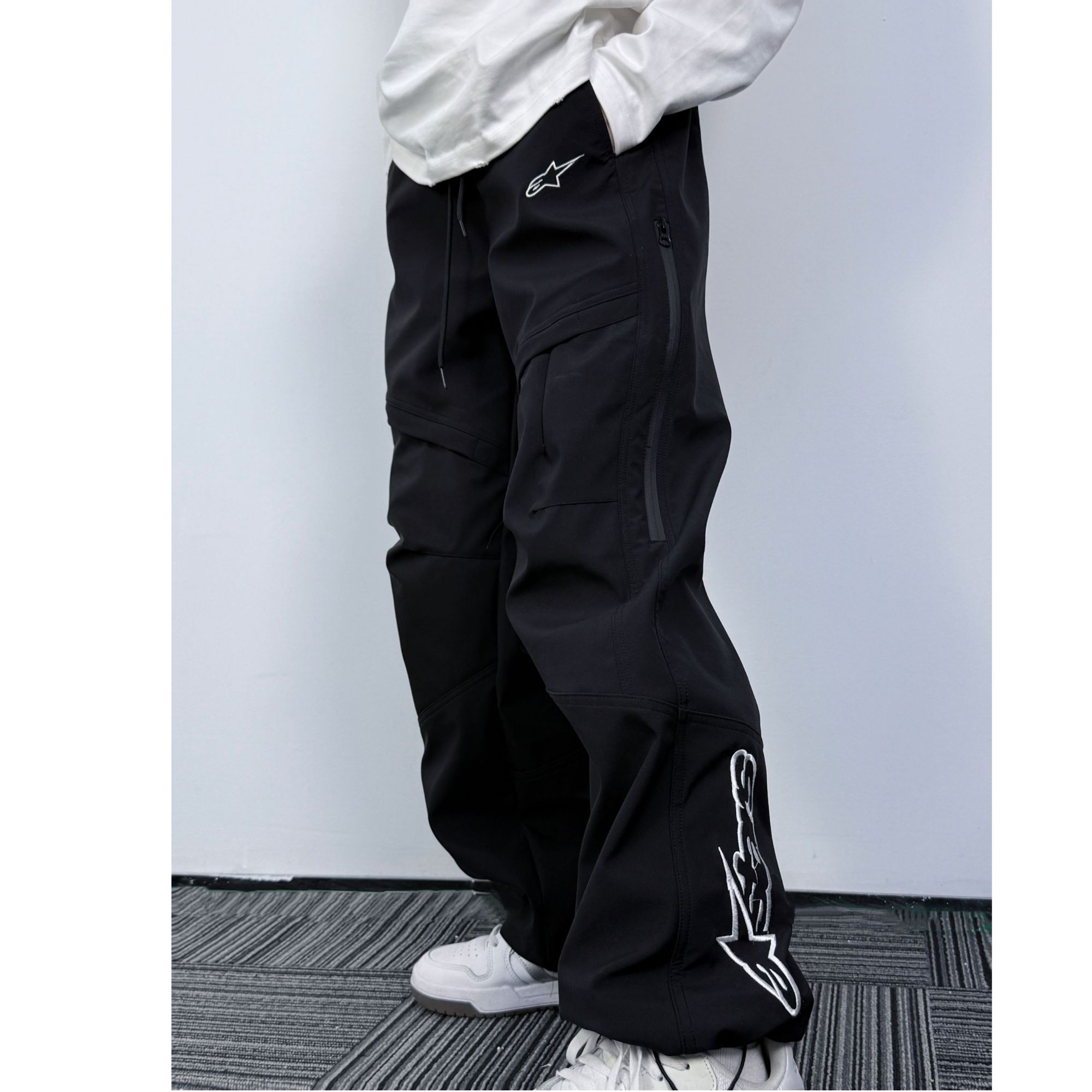 A星新款全刺绣加厚透气秋冬季保暖休闲裤防风防水耐磨防摔户外