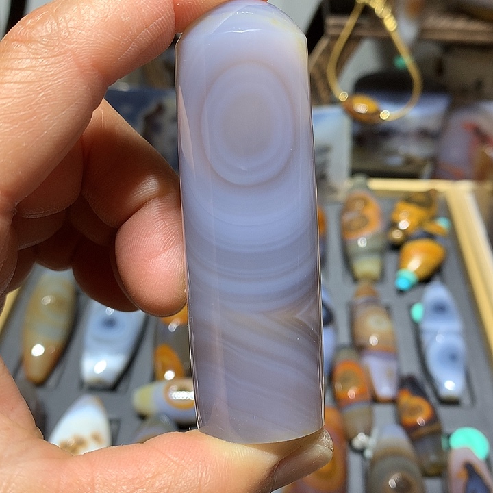 玛瑙/玉髓颈饰合金