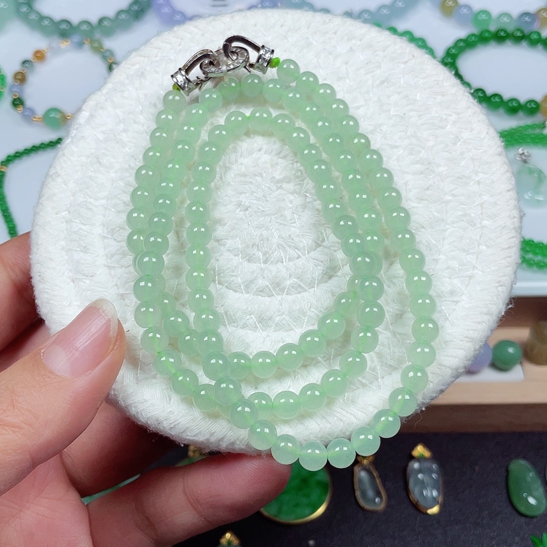 翡翠未镶嵌手链天然缅甸翡翠A货卡5.5