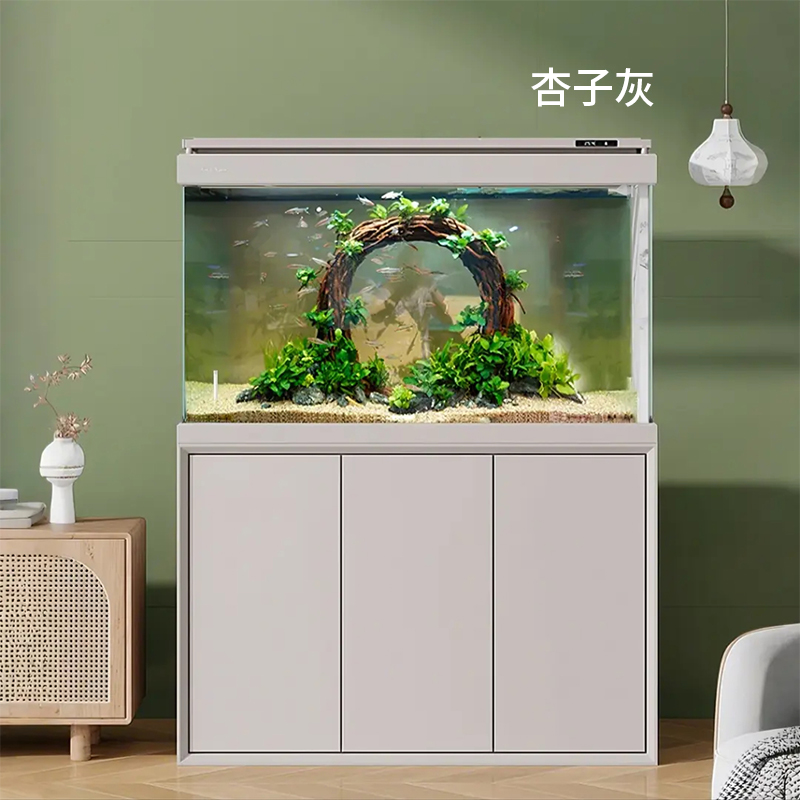 森森2025新款极窄龙鱼缸原生缸客厅家用生态鱼缸侧面溢流底滤GZD