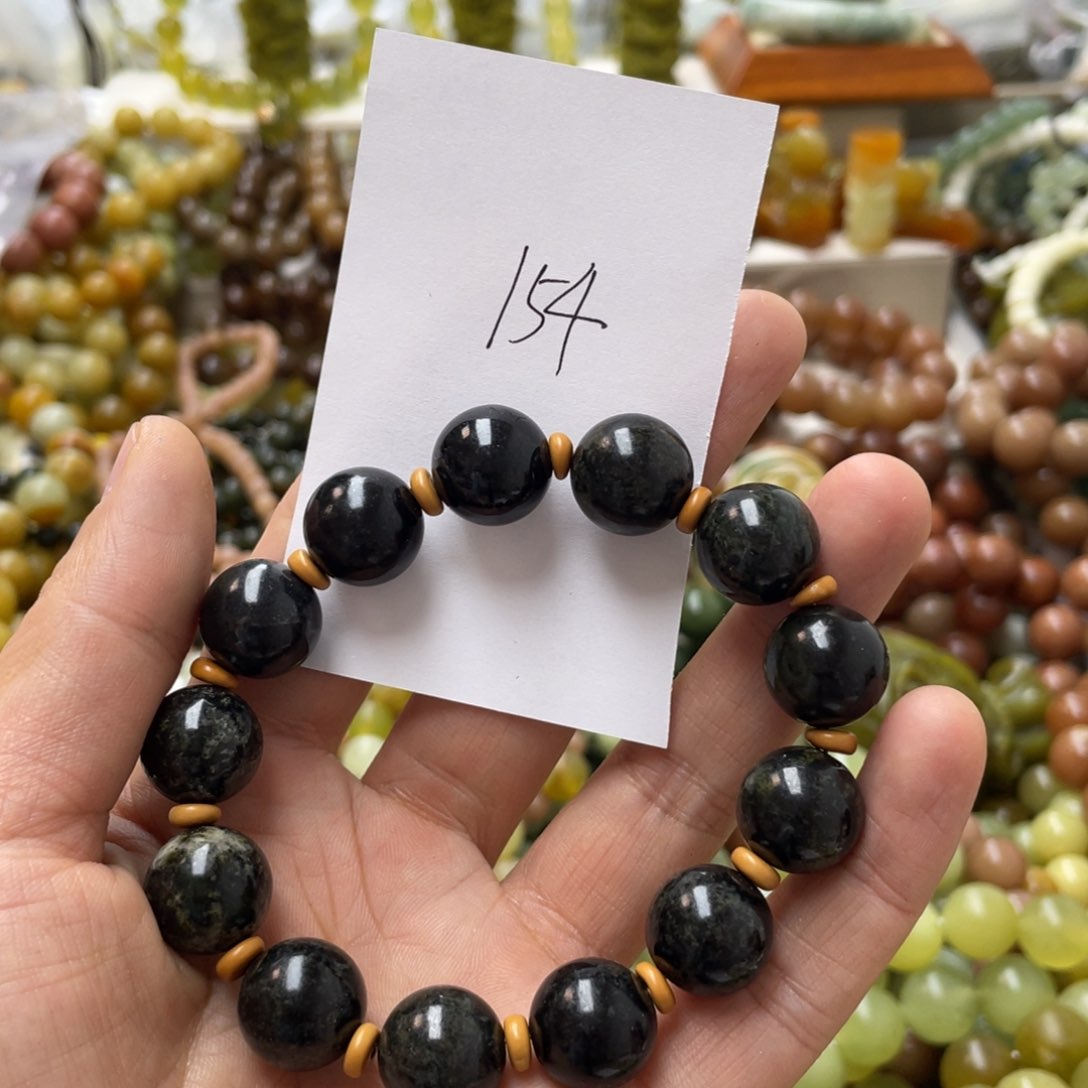 蛇纹石玉手链合金