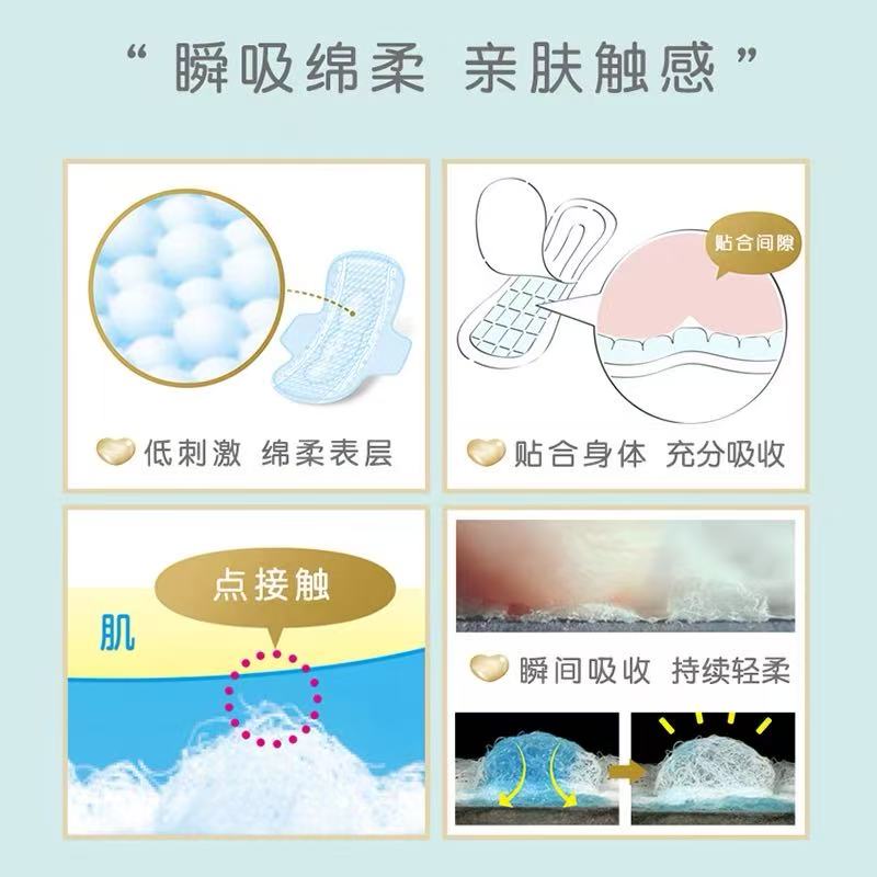 日本进口卫生巾F系素肌超薄透气日用夜用卫生巾组合装女士亲肤