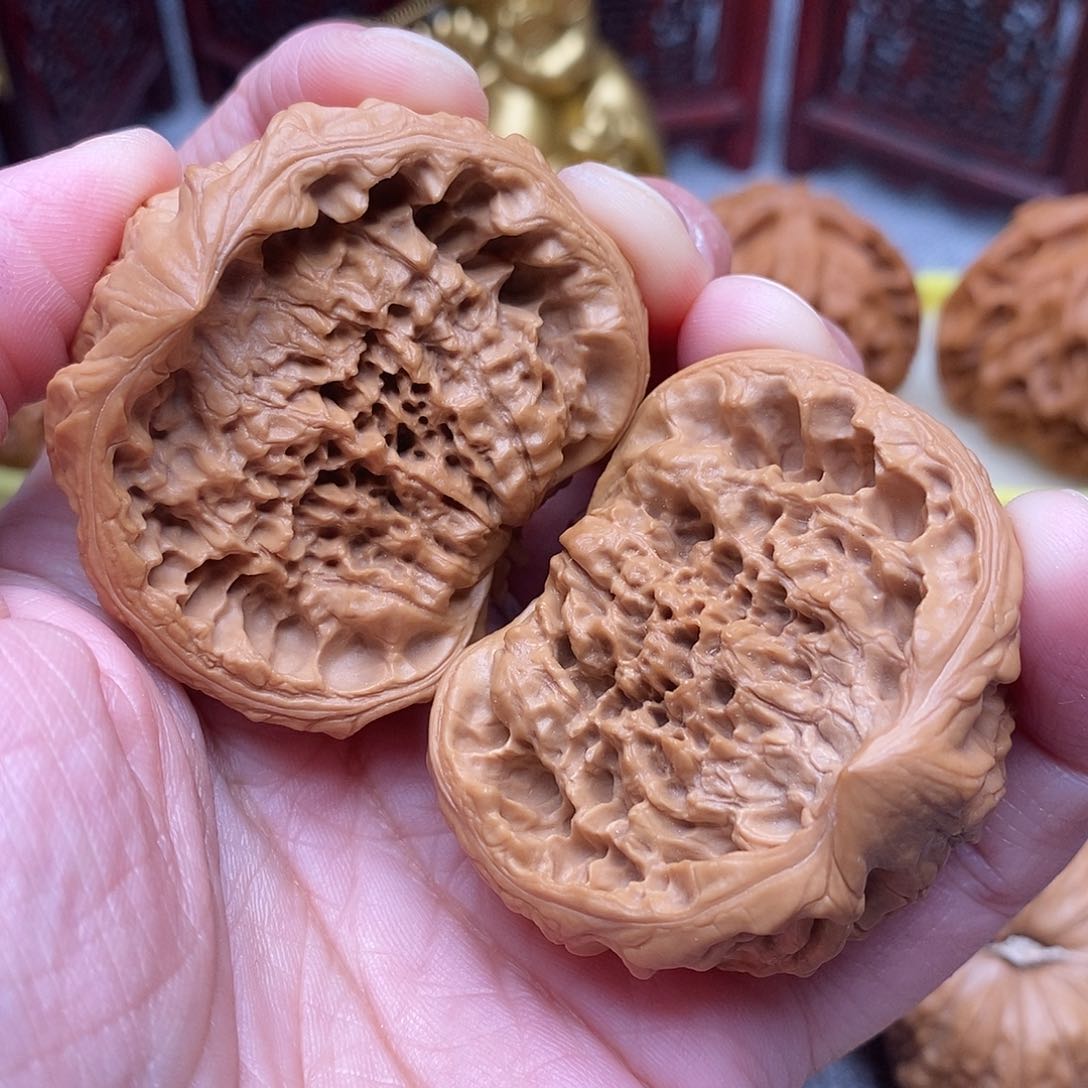 文玩核桃把件全品毕业绝配聚宝盆蛇头48尺