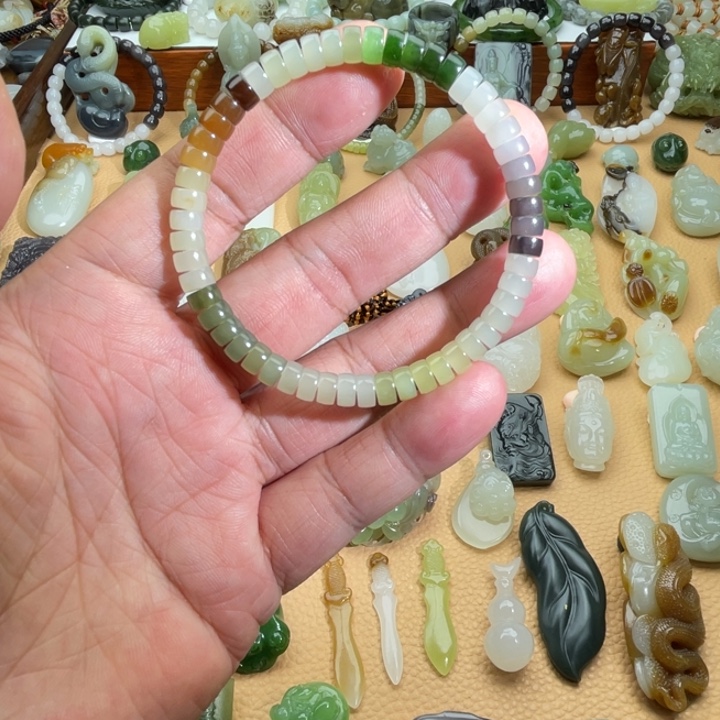 和田玉手链未镶嵌定制款