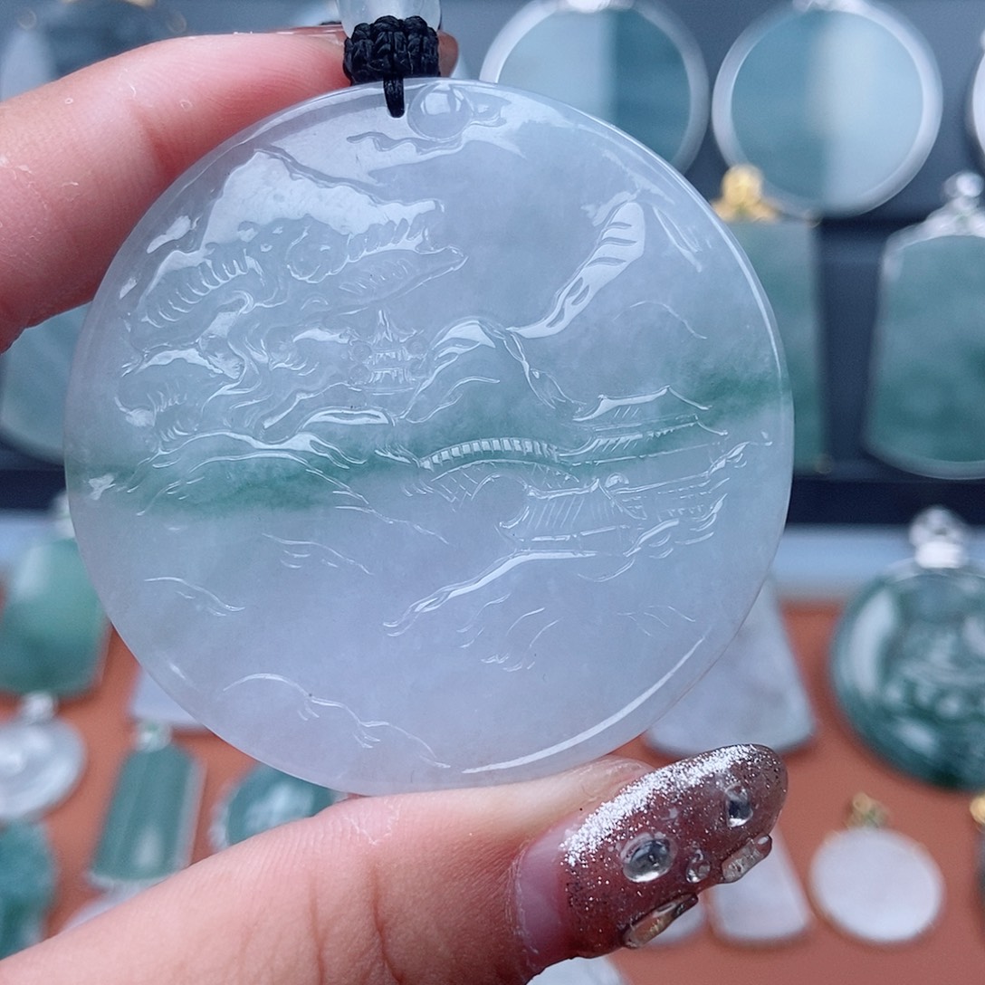 翡翠未镶嵌吊坠(不含链)