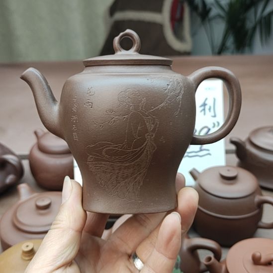 正***堂紫砂茶壶宜兴黄龙山原矿紫泥