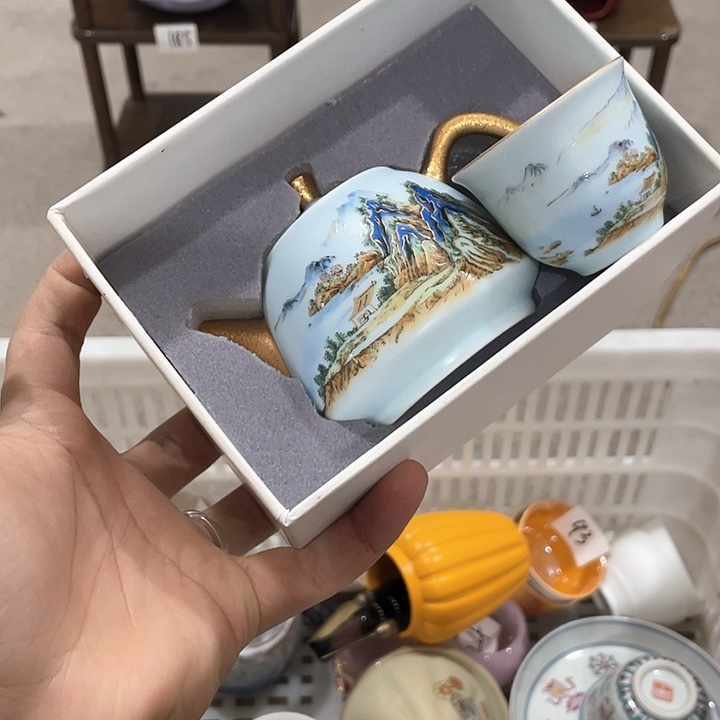 陶瓷茶具全部默认微瑕处理不影响使用完美主义者慎拍！