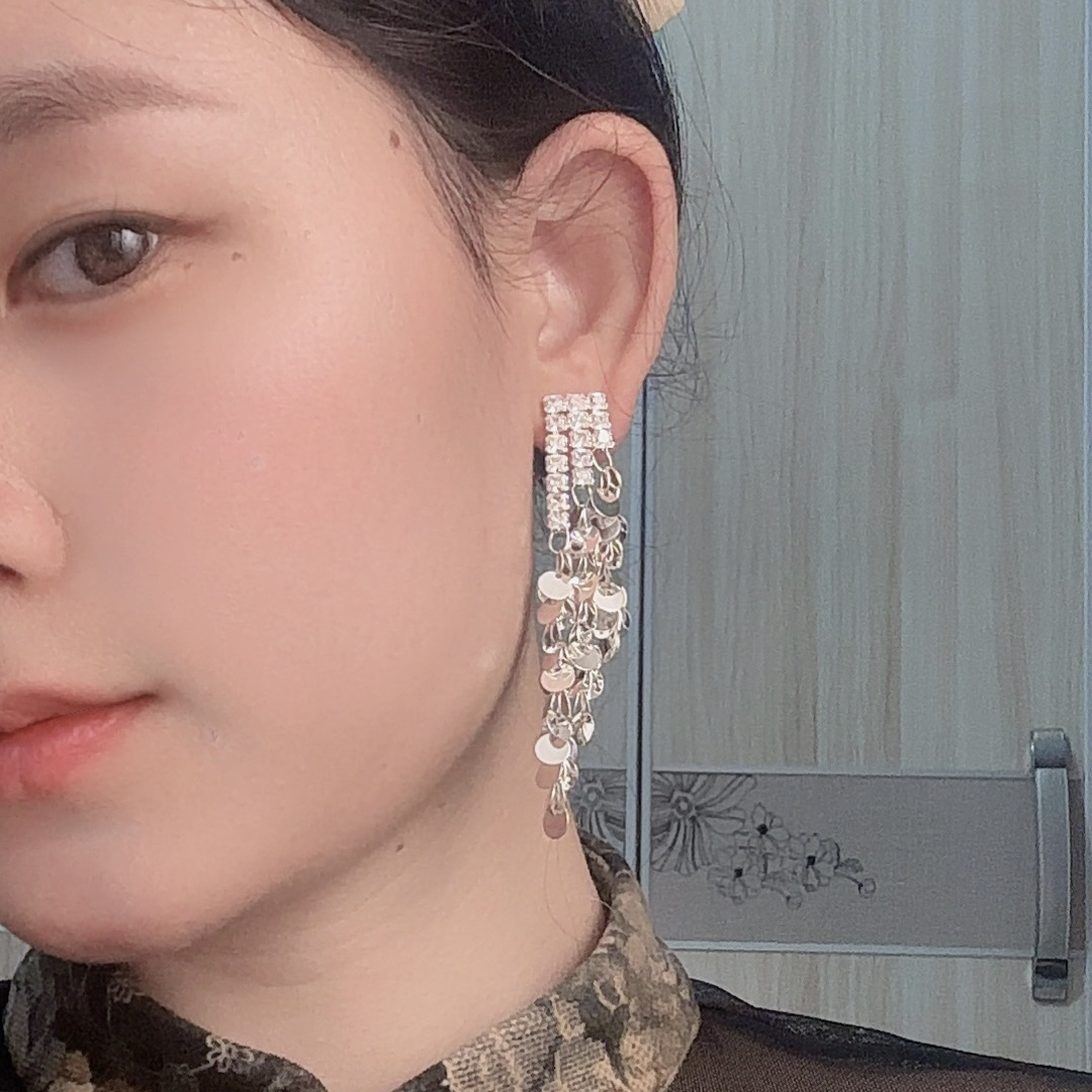 铜合金布艺耳饰 思锐饰品【以七定制专拍】手工紫色清新精美轻奢