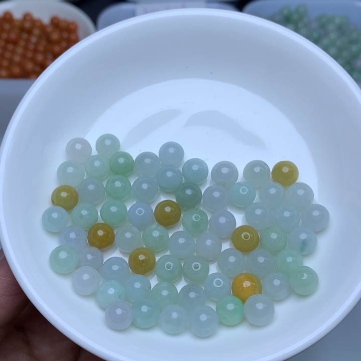 【闪购商品】未镶嵌翡翠手链卡7.3冰三彩13个