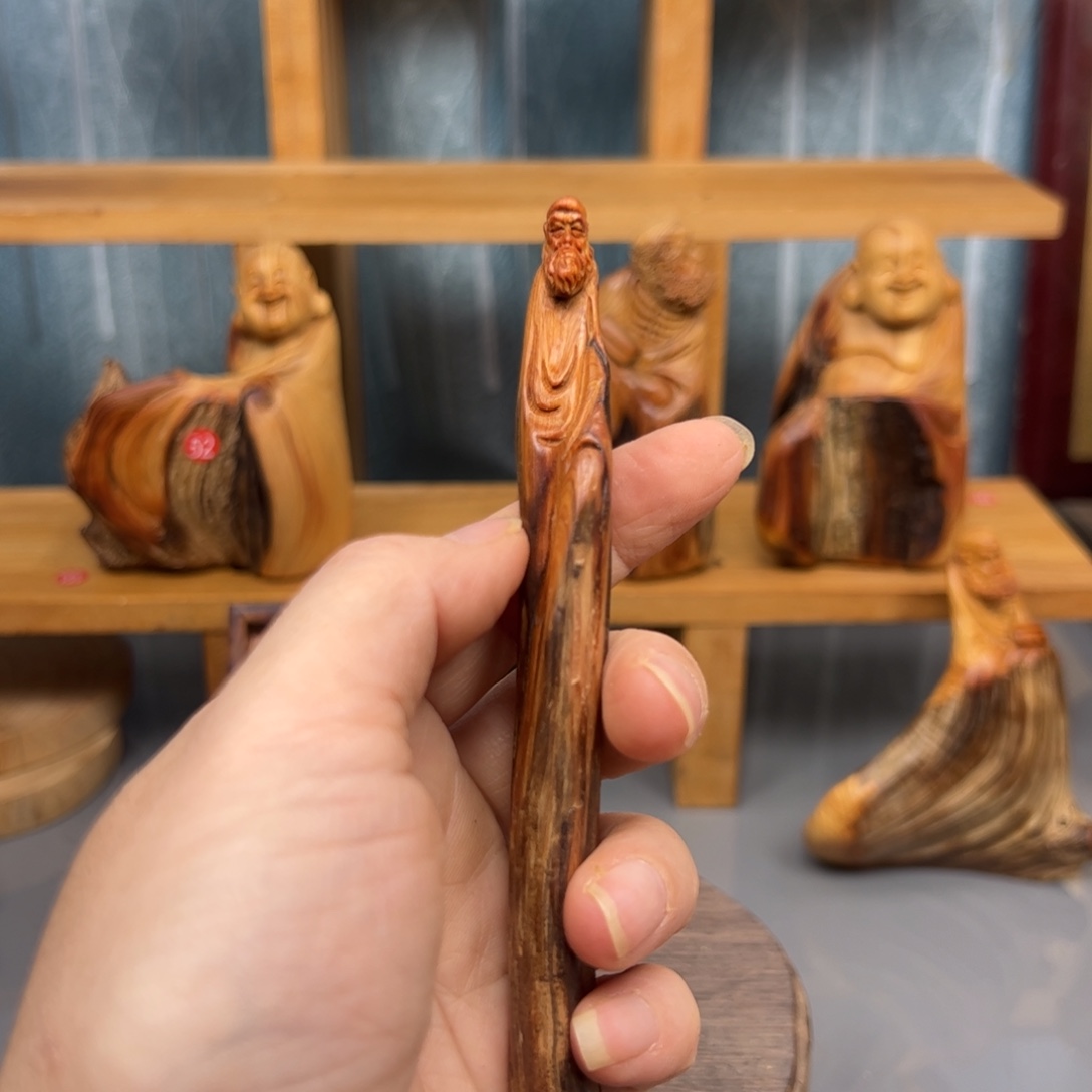 林***肆柏木崖柏木摆件手把件