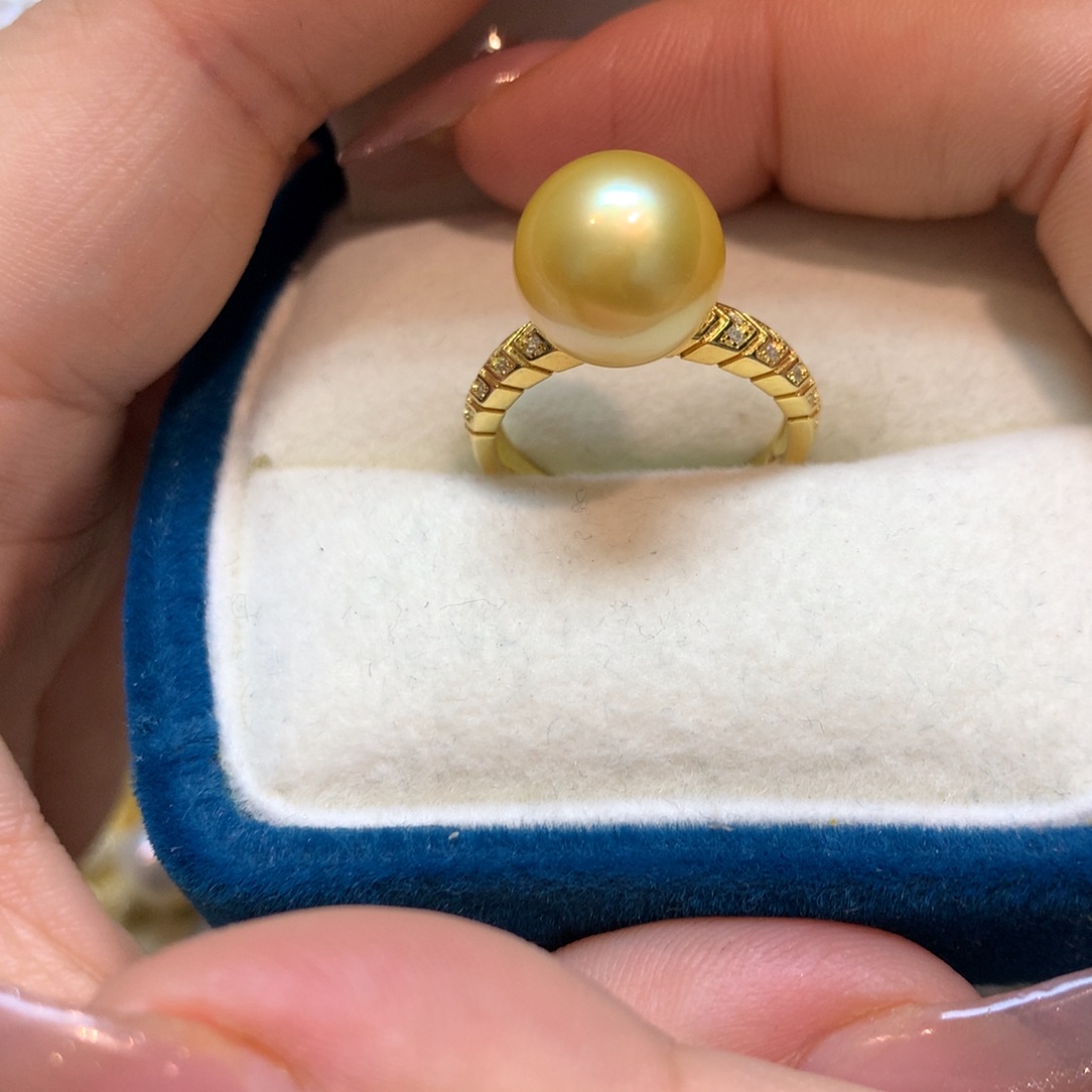 海水珍珠戒指银S925镶嵌