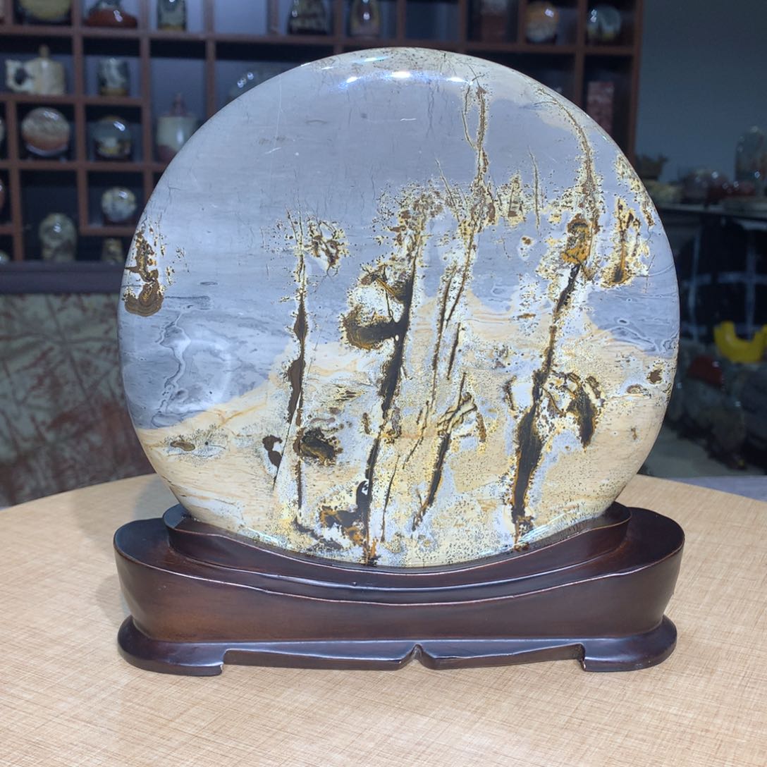 紫砂广西国画石摆件，观赏收藏