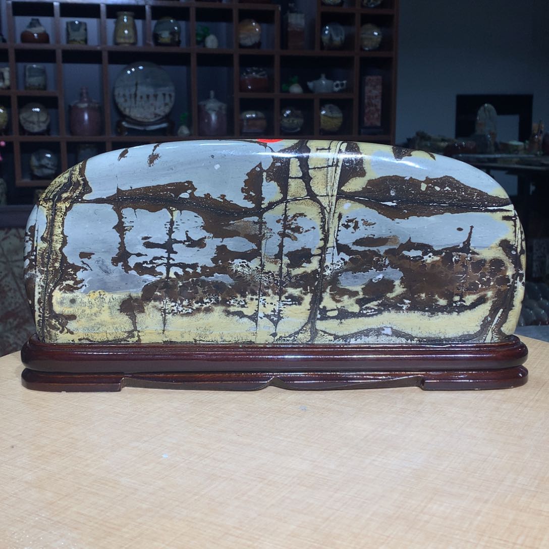 ，广西国画石摆件，收藏观赏