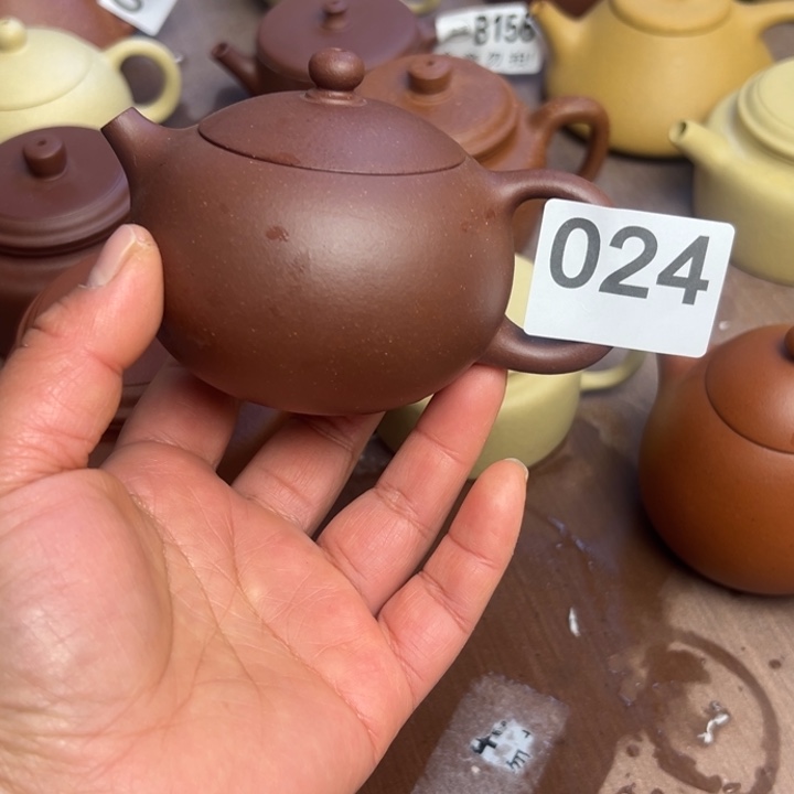 紫砂茶壶底槽清半手工180cc瑕疵