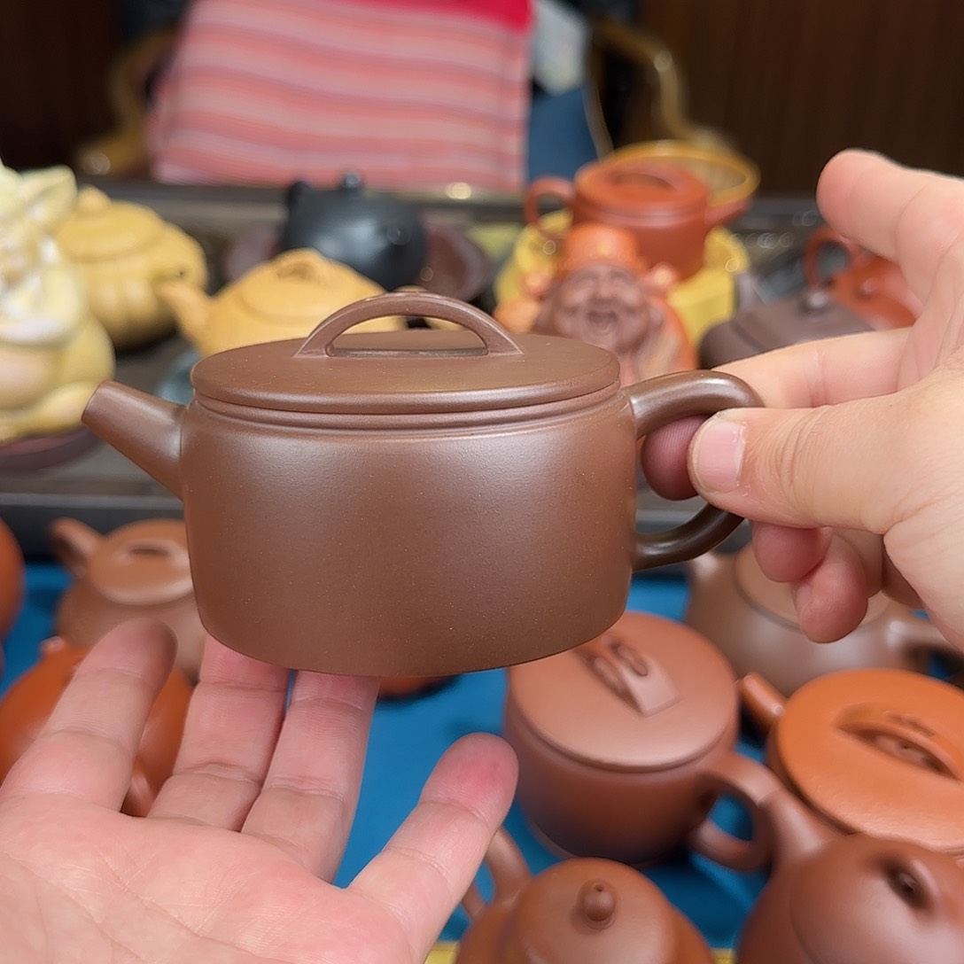 紫砂茶壶汉瓦紫泥