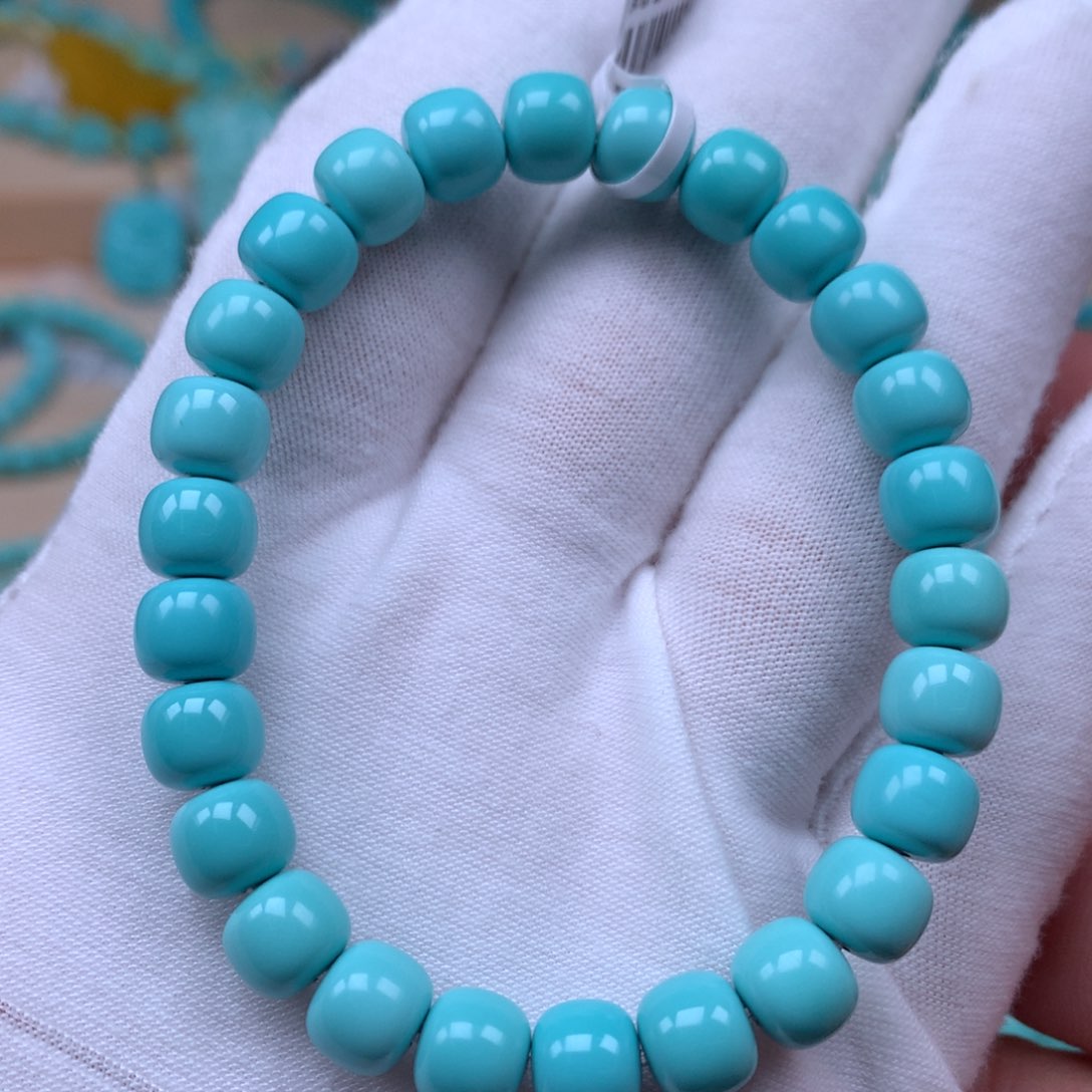 绿松石精品手串未镶嵌