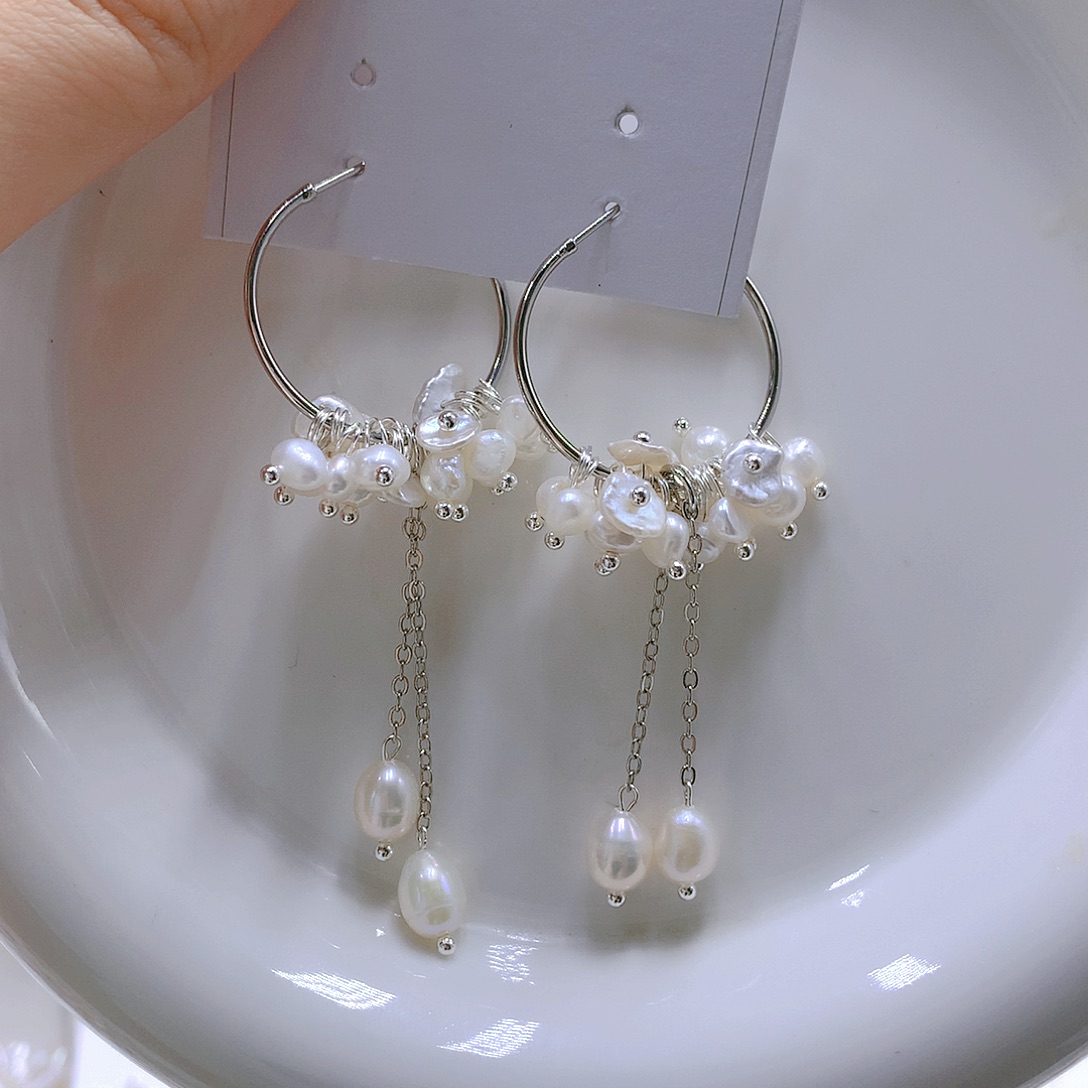 颈饰银S925镶嵌淡水珍珠