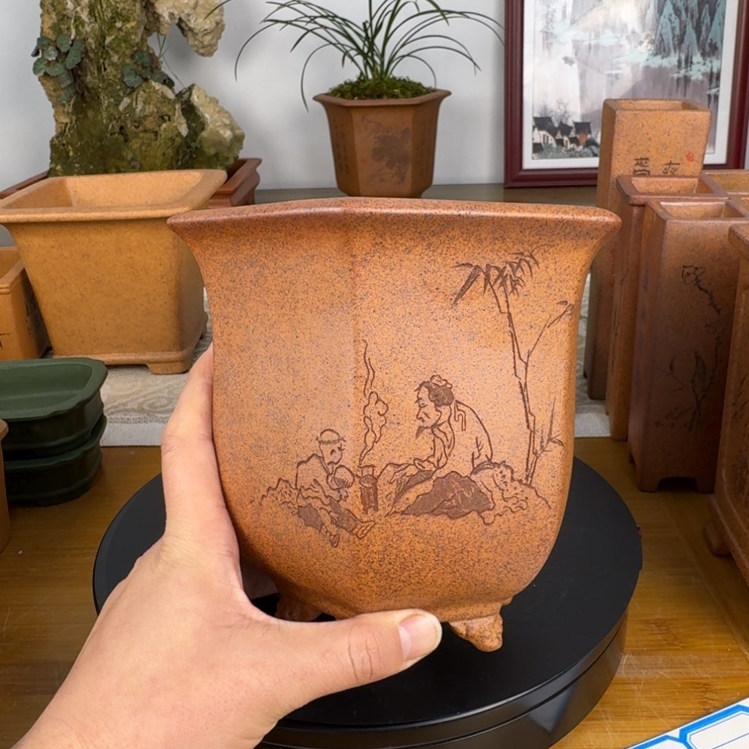 紫砂花盆李*紫砂花盆