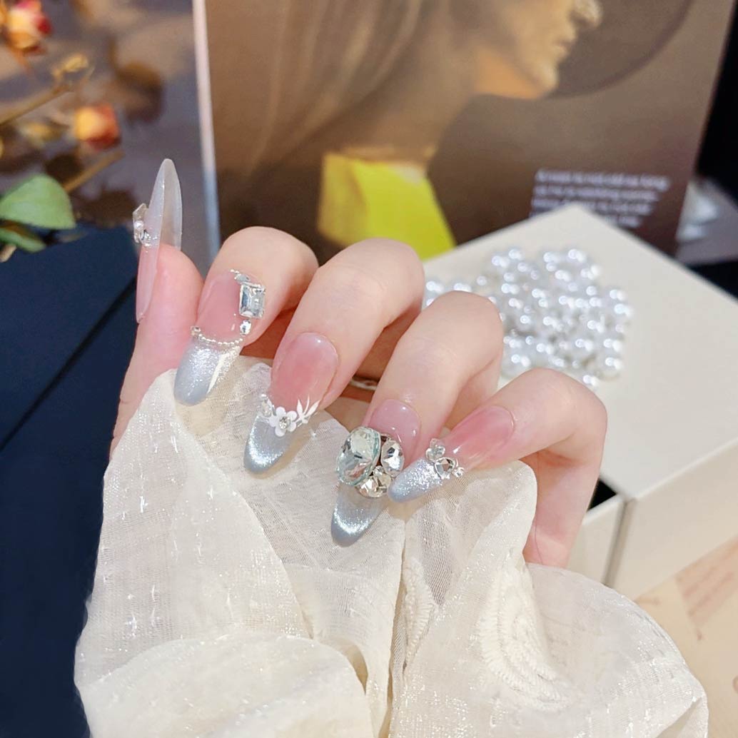 【海棠】时尚清新纯欲高级感成品美甲穿戴式手工穿戴甲