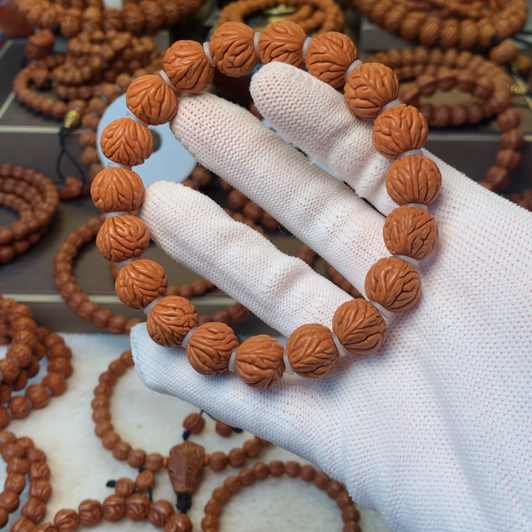 桃核手串秦岭龙纹