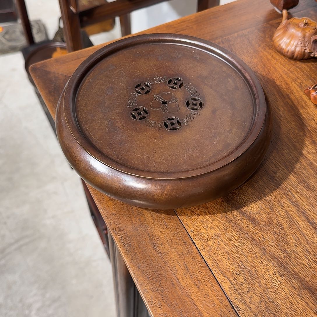 社***爷黄铜复古装饰摆件茶洗18/5厘米