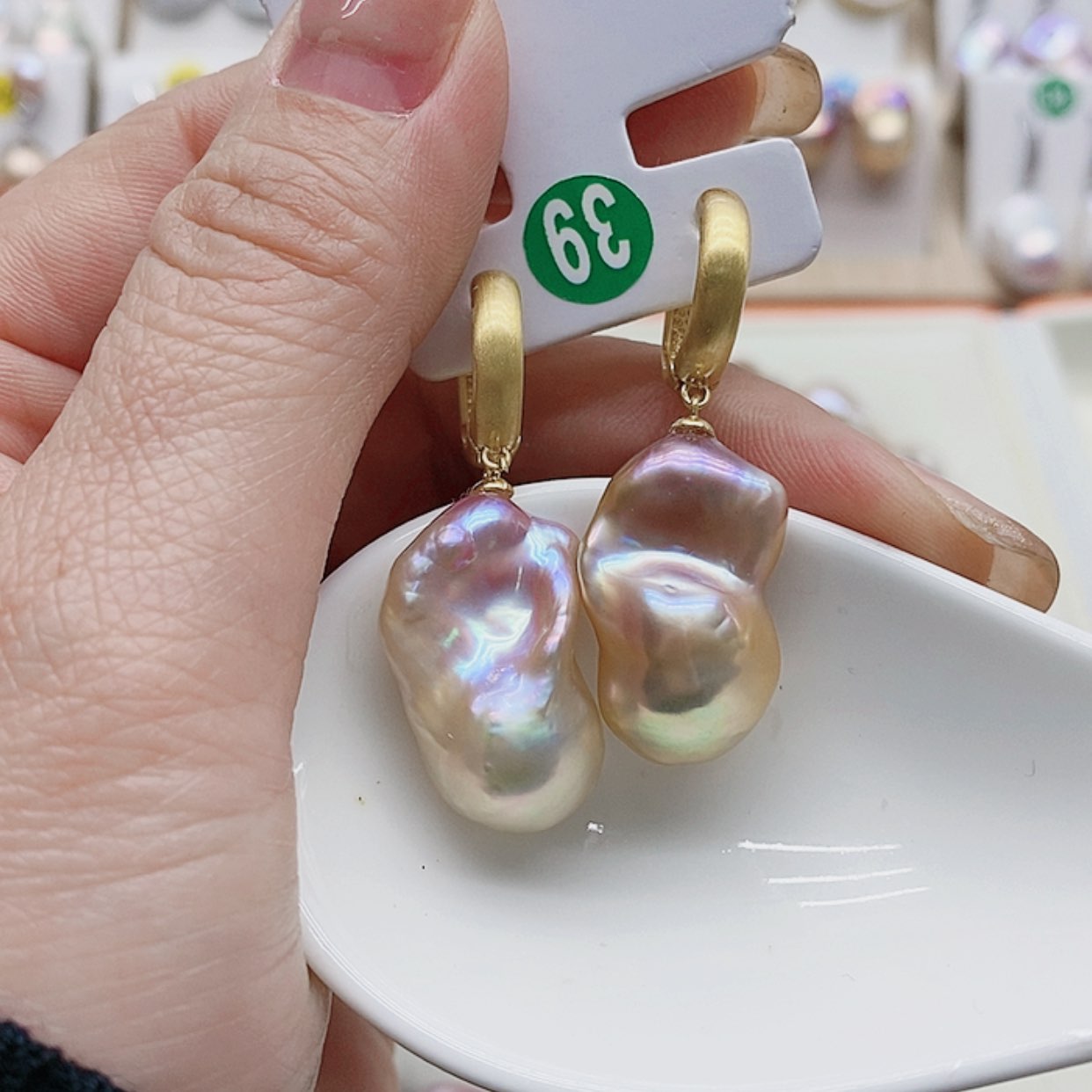 【闪购商品】淡水珍珠耳饰银S925镶嵌