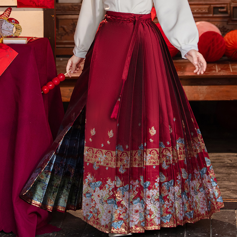 2024新款亲子装儿童马面裙四季款中国风秋冬汉服裙子