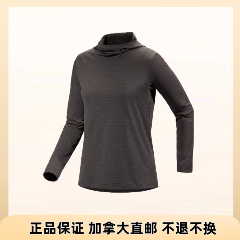 ARC'TERYX始祖鸟 Taema Hoody女款UPF40+速干连帽长袖T恤X7295