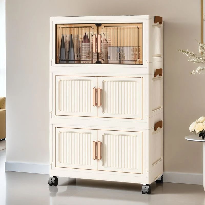 【50CM面宽】储物柜家居防尘收纳柜折叠收纳柜客厅玩具零食杂物柜