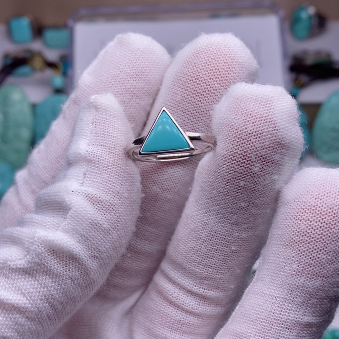 绿松石挂件银S925镶嵌