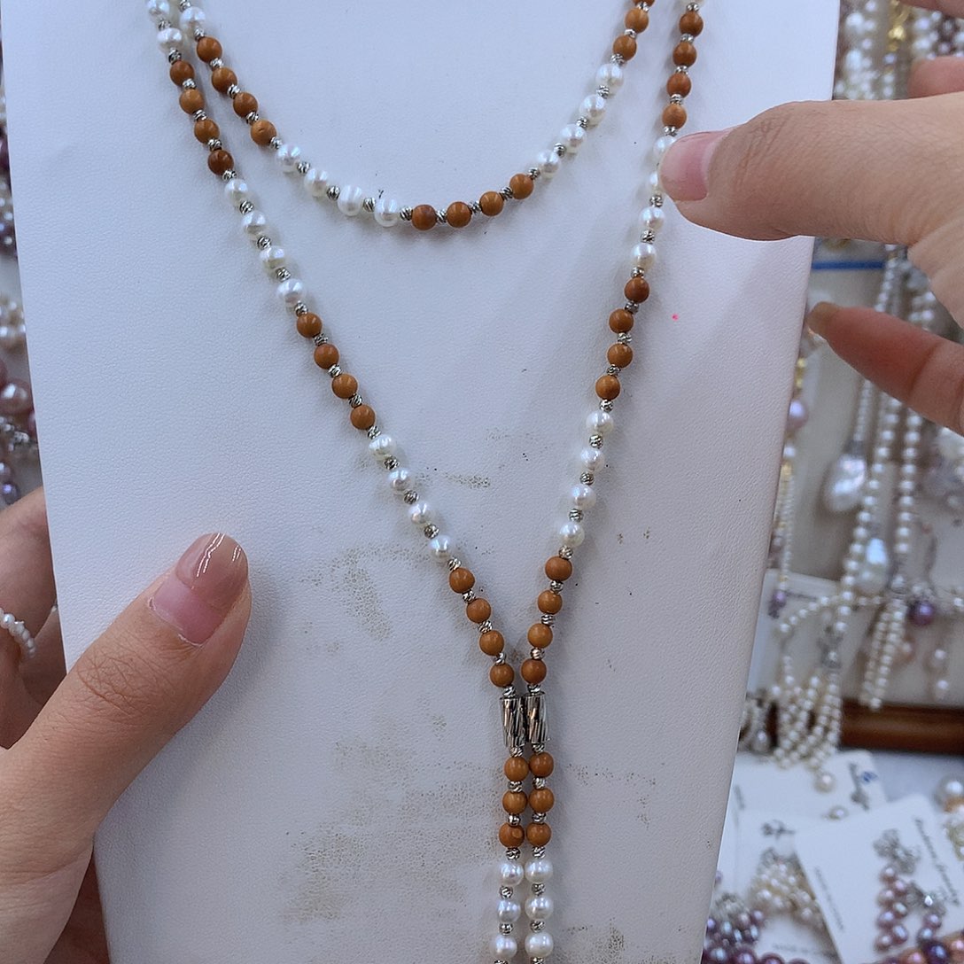 项链银S925镶嵌淡水珍珠虞****鱼