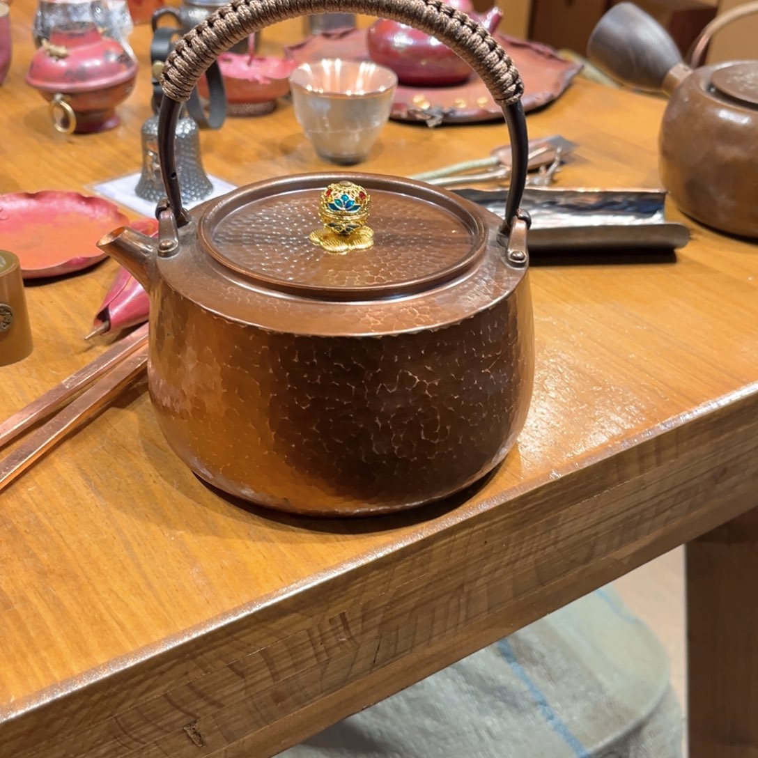 复古烤色北村大壶手工锻打工艺