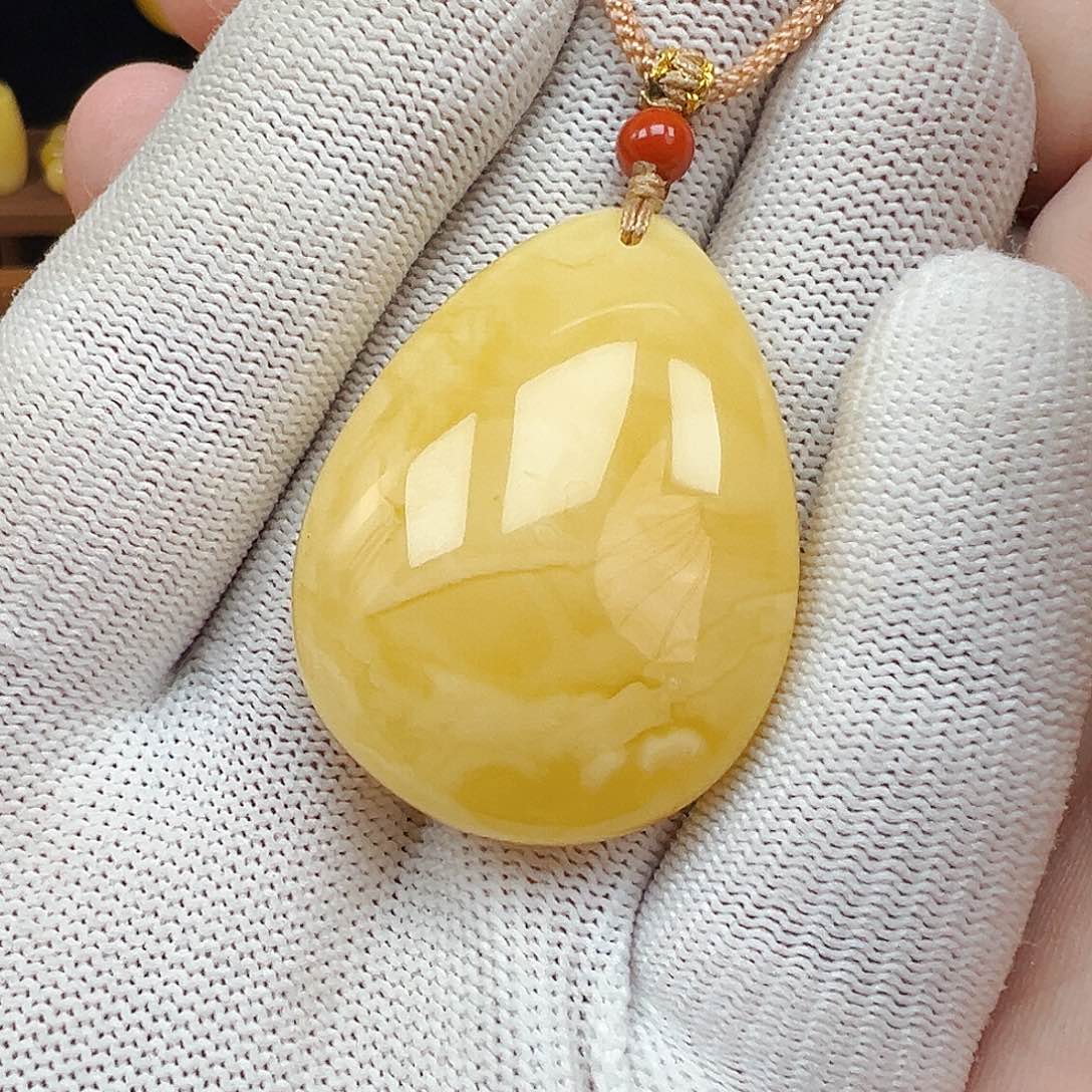 蜜蜡未镶嵌珠宝奇石蜜蜡吊坠11克