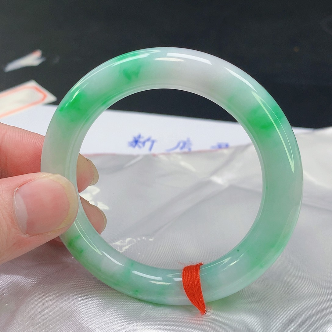 翡翠手镯未镶嵌08缅甸天然翡翠A货