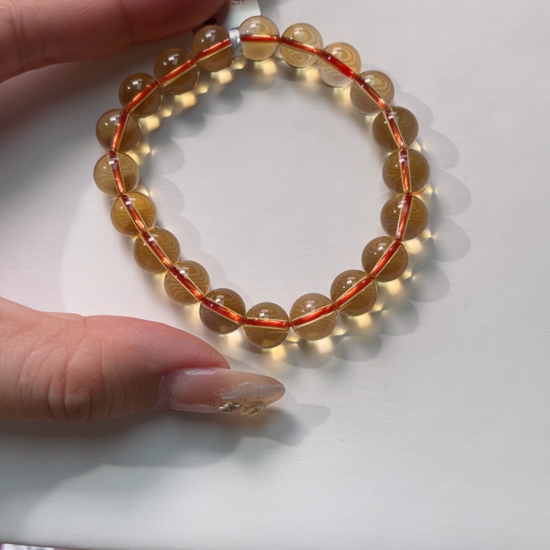 黄晶手链未镶嵌巴西毕业9m