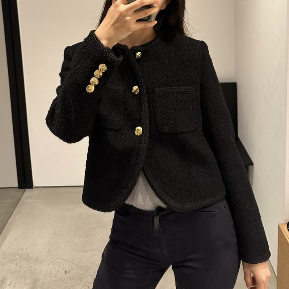 99新 Celine/思琳 dec529 三粒扣毛圈花呢猎装夹克外套 34码 羊毛