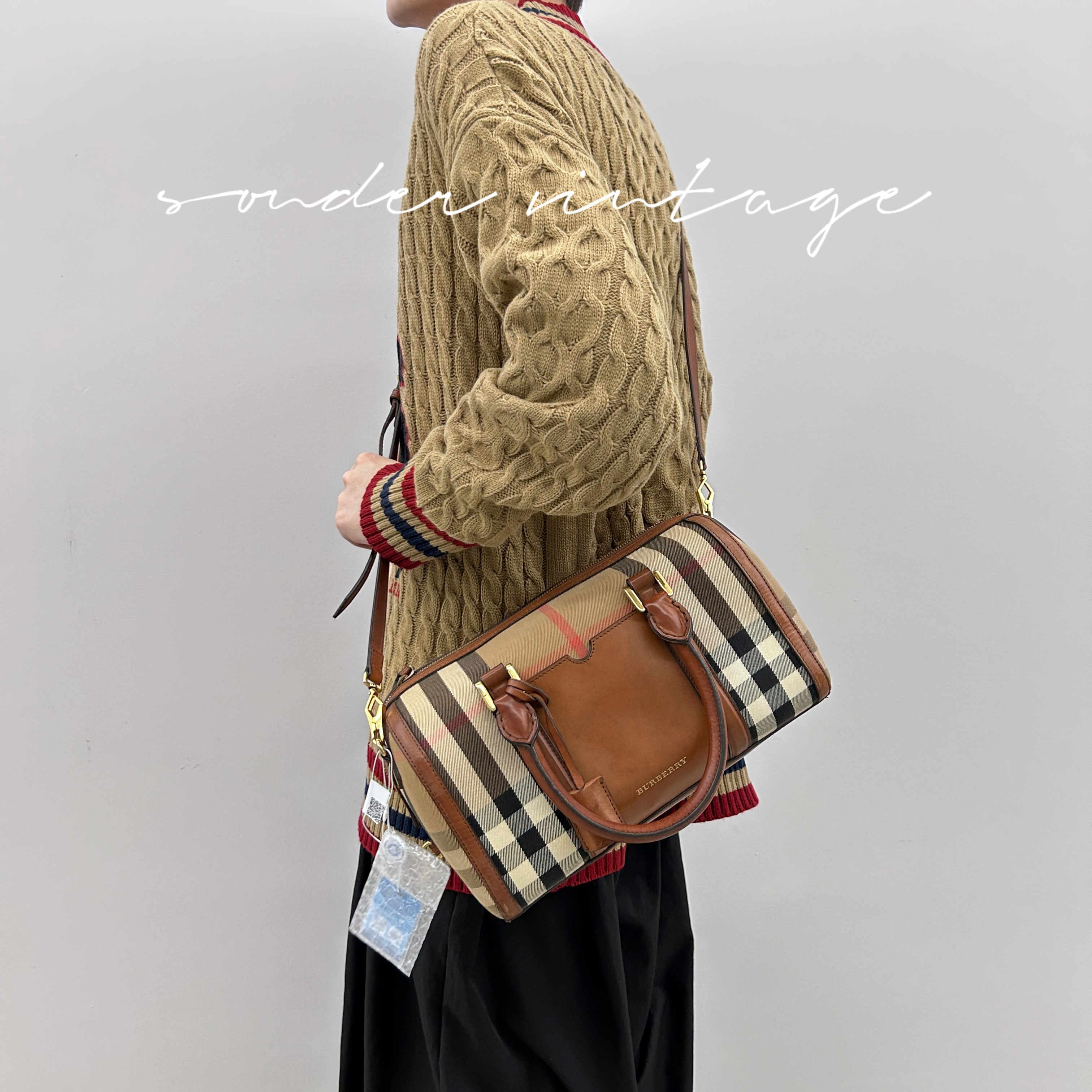 95新 BURBERRY/博柏利 burberry波士顿斜挎包