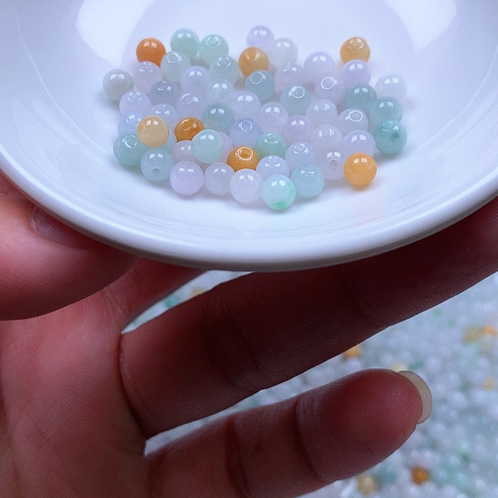 翡翠散珠翡翠翡翠卡4.8。110颗30元