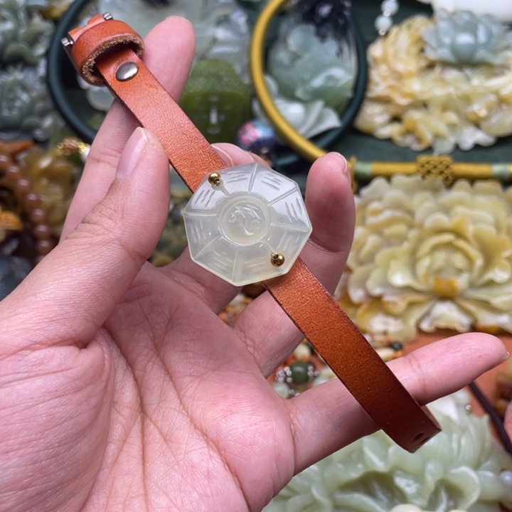 蛇纹石玉手牌合金