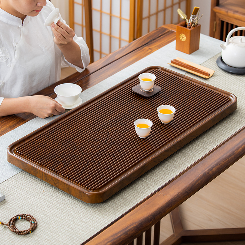 茶盘实木家用排水小型干泡茶台高端办公室茶海功夫茶具套装直条款