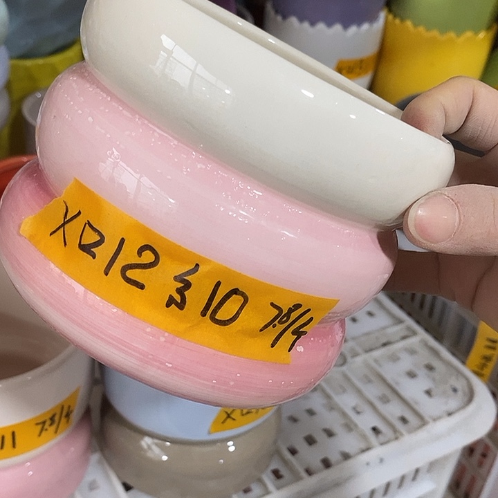 陶盆有孔 瑕疵针孔漏釉介意勿拍外口 12外高10