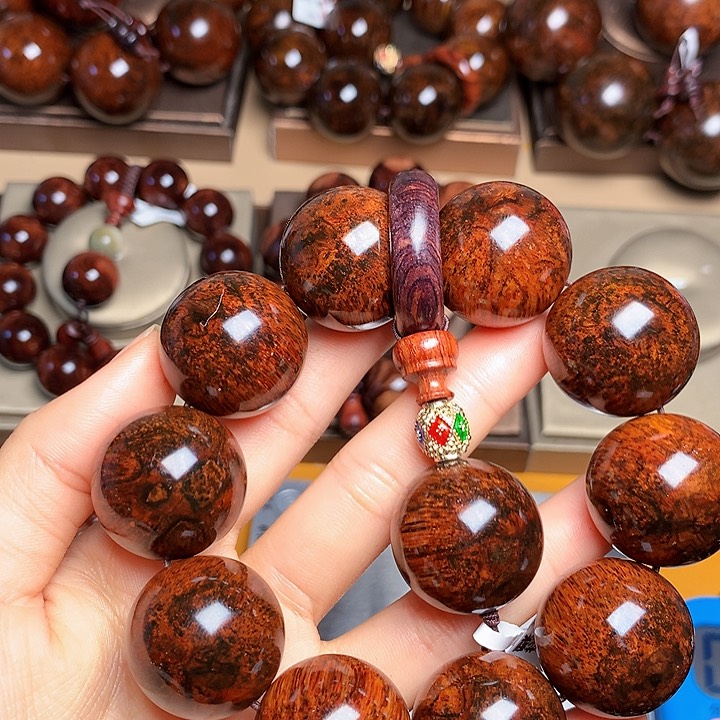 花梨木类手串/手链老挝花梨风化料土埋料2.5