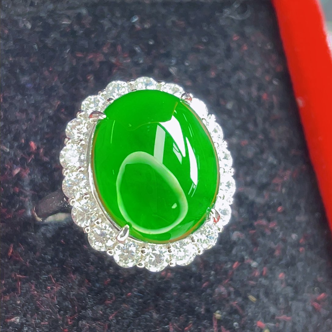 翡翠吊坠(不含链)银S925镶嵌