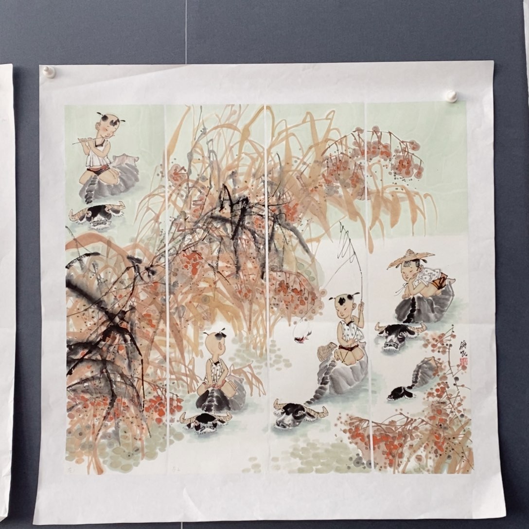国画国画花鸟斗方蒋凯 琪