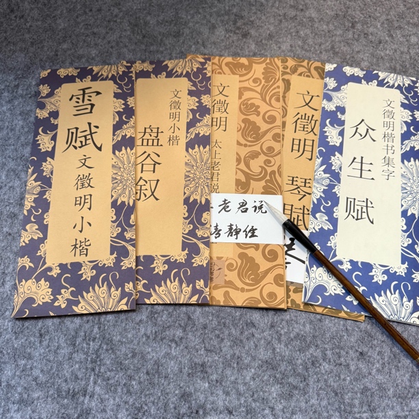 文征明合集 雪盘太琴众 五本 毛笔字帖