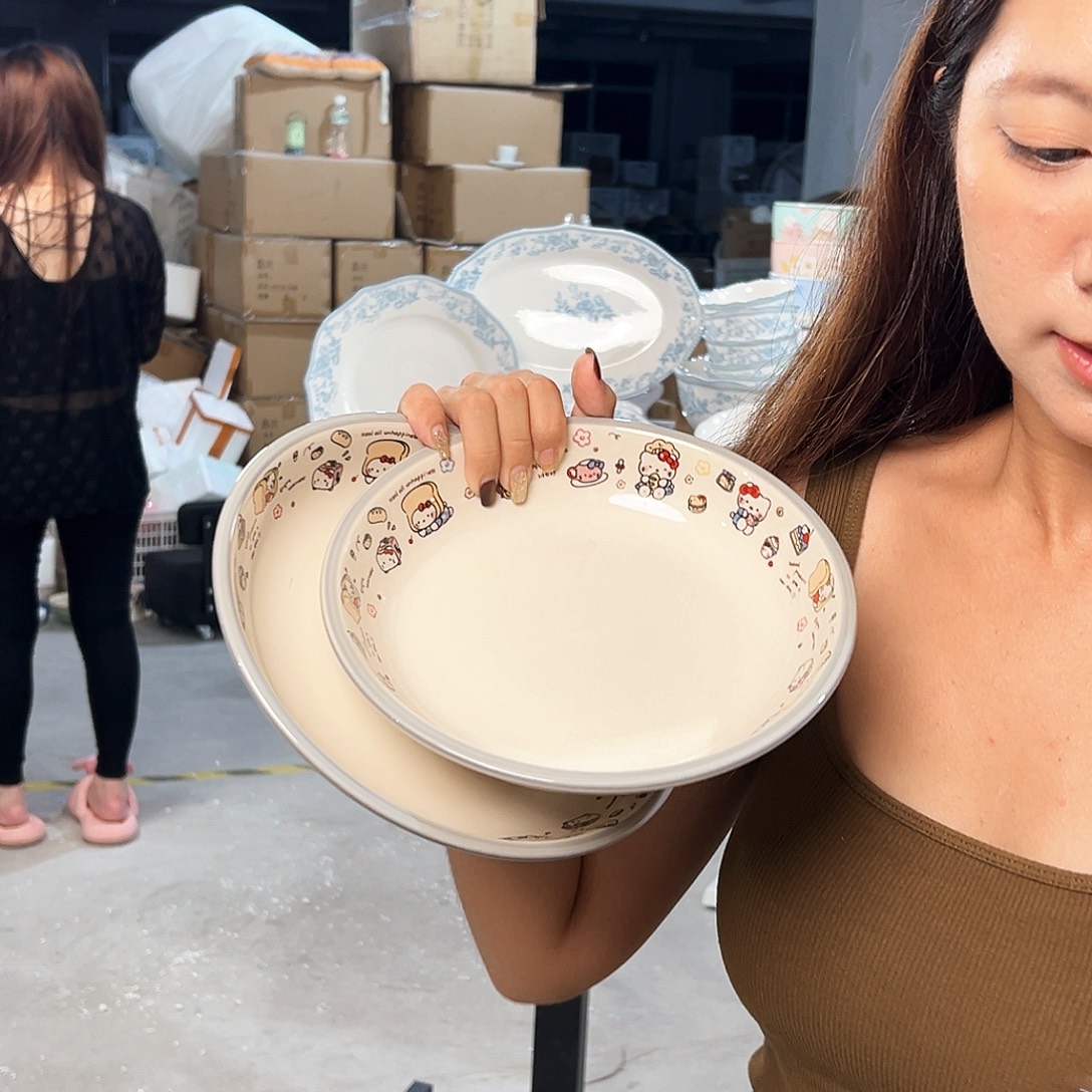 潮州微瑕陶瓷餐具8寸