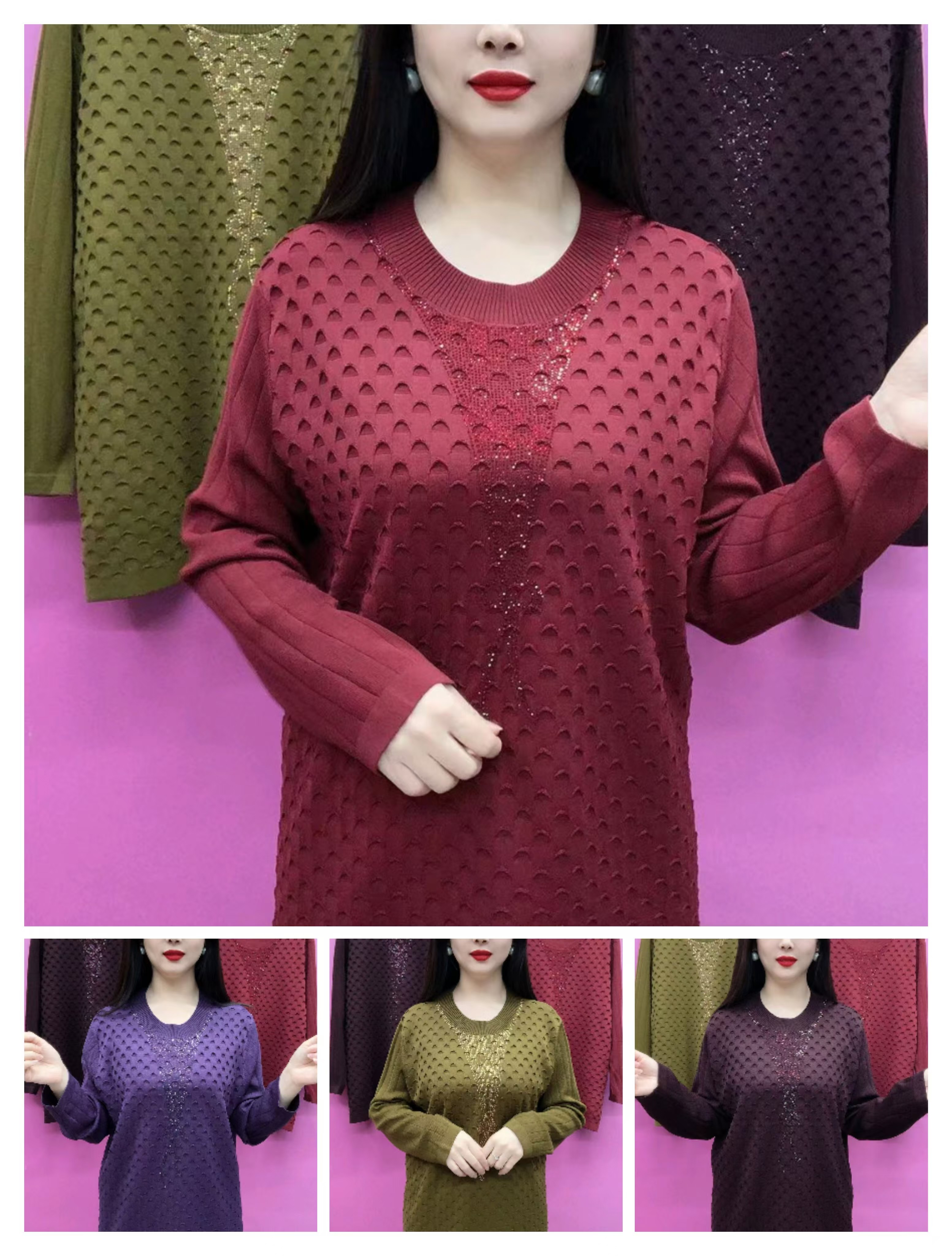 K125--102款中长版针织衫